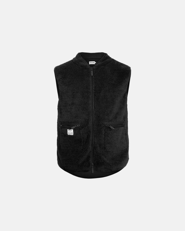 Fleece Vest Recycled | Black -Resteröds