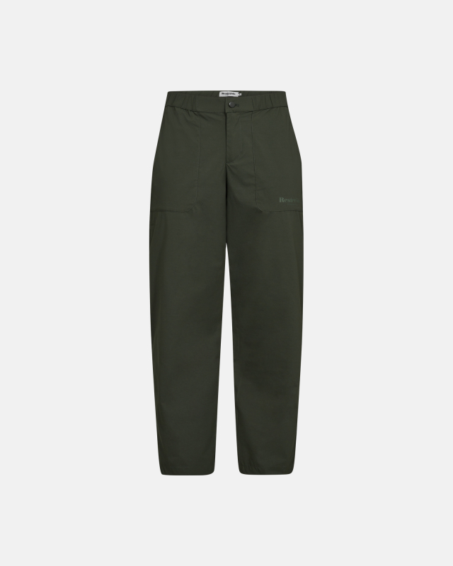 Loose nylon pants | Green -Resteröds