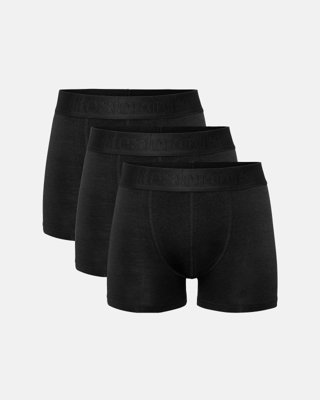 Boxer Organic Cotton 3-pack - Regular leg | Black -Resteröds