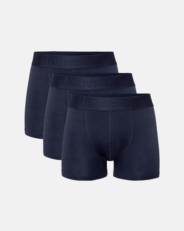 Boxer Organic Cotton 3-pack - Regular leg | Navy -Resteröds