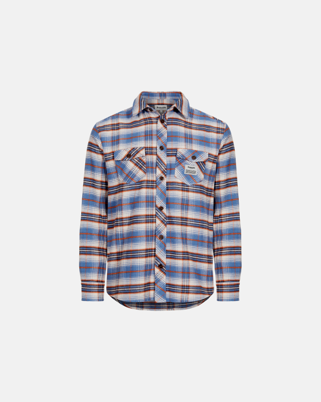 Flannel Shirt | Light Blue Check -Resteröds