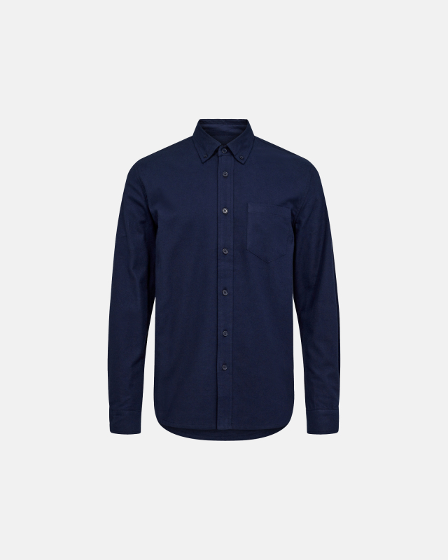 Flannel shirt | Navy -Resteröds