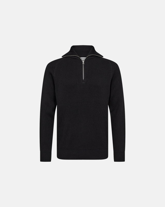 Pullover with highneck | Black -Resteröds