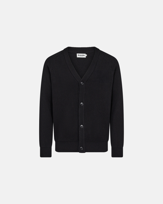 Cardigan with bottons | Black -Resteröds
