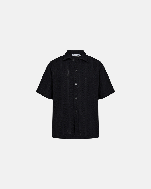 Shirt shortsleeved "Kirk" | Black -Resteröds