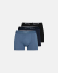 Boxer Bamboo 3-pack - Long leg | Black/Blue - Resteröds