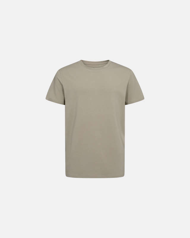 R-neck Tee Bamboo | Beige -Resteröds