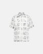 Shirt shortsleeved "Bron" | White print - Resteröds