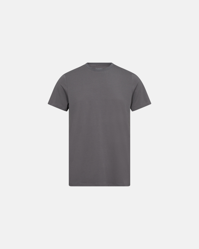 R-neck Tee bamboo | Grey -Resteröds