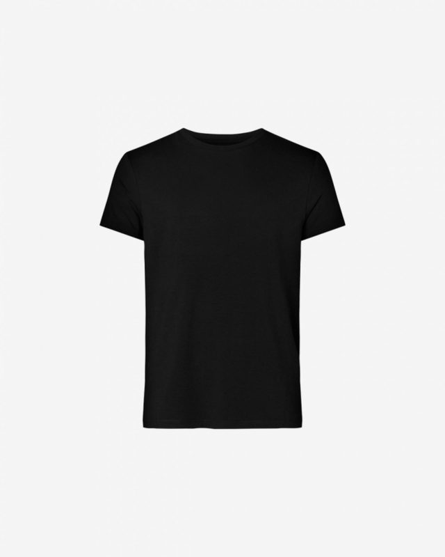 R-neck Tee Bamboo | Black -Resteröds