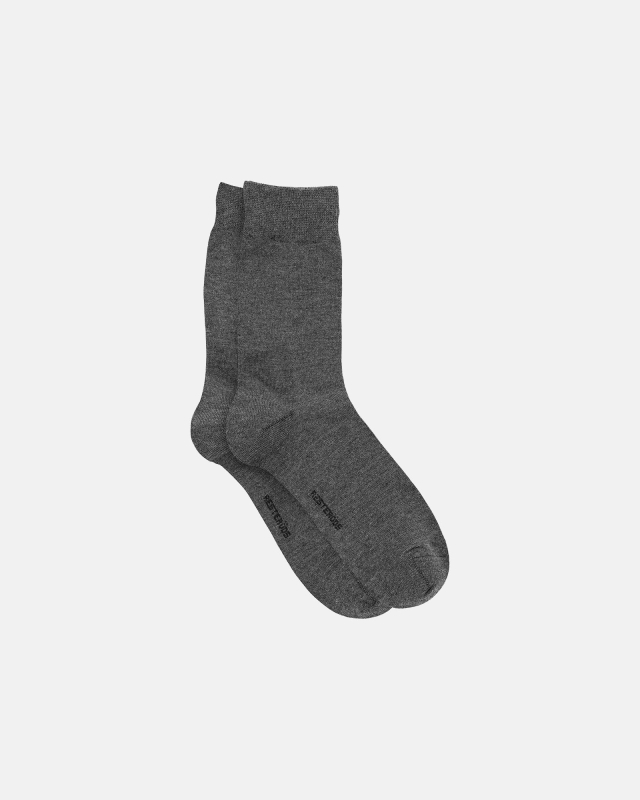 Socks 'twin' 3-pack | Cotton/Wool | Gray -Resteröds