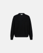 Knit Polo "Kane" | Wool | Black - Resteröds
