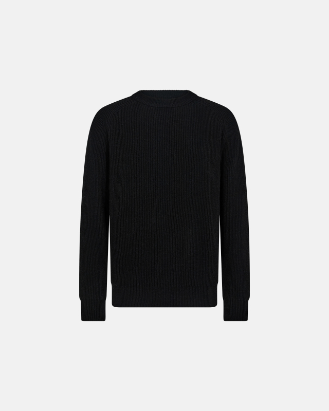 Knit pullover 'Michael' | Wool | Black -Resteröds