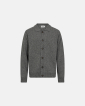 Knit Cardigan 'Dean' | Wool | Gray Melange - Resteröds