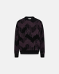 Pullover "Mick" | Wool | Black/Purple - Resteröds