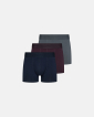 Boxers "Gunnar" 3-pack | Bamboo viscose | Blue/red/blue -Resteröds