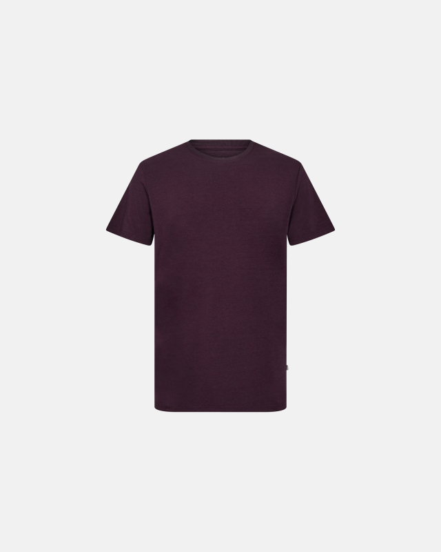 R-neck Tee Bamboo | Purple -Resteröds