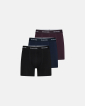Extra-long tights, 3-pack | Bamboo viscose | Black/blue/red -Resteröds