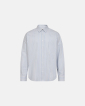 Shirt 'Davis' | 100% Cotton | Light Blue with Stripes - Resteröds