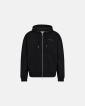 Sweatshirt with hoodie and zip "Rick" | 100% cotton | Black -Resteröds