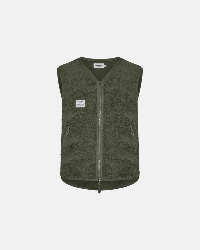 Fleece Vest Sober | Army -Resteröds
