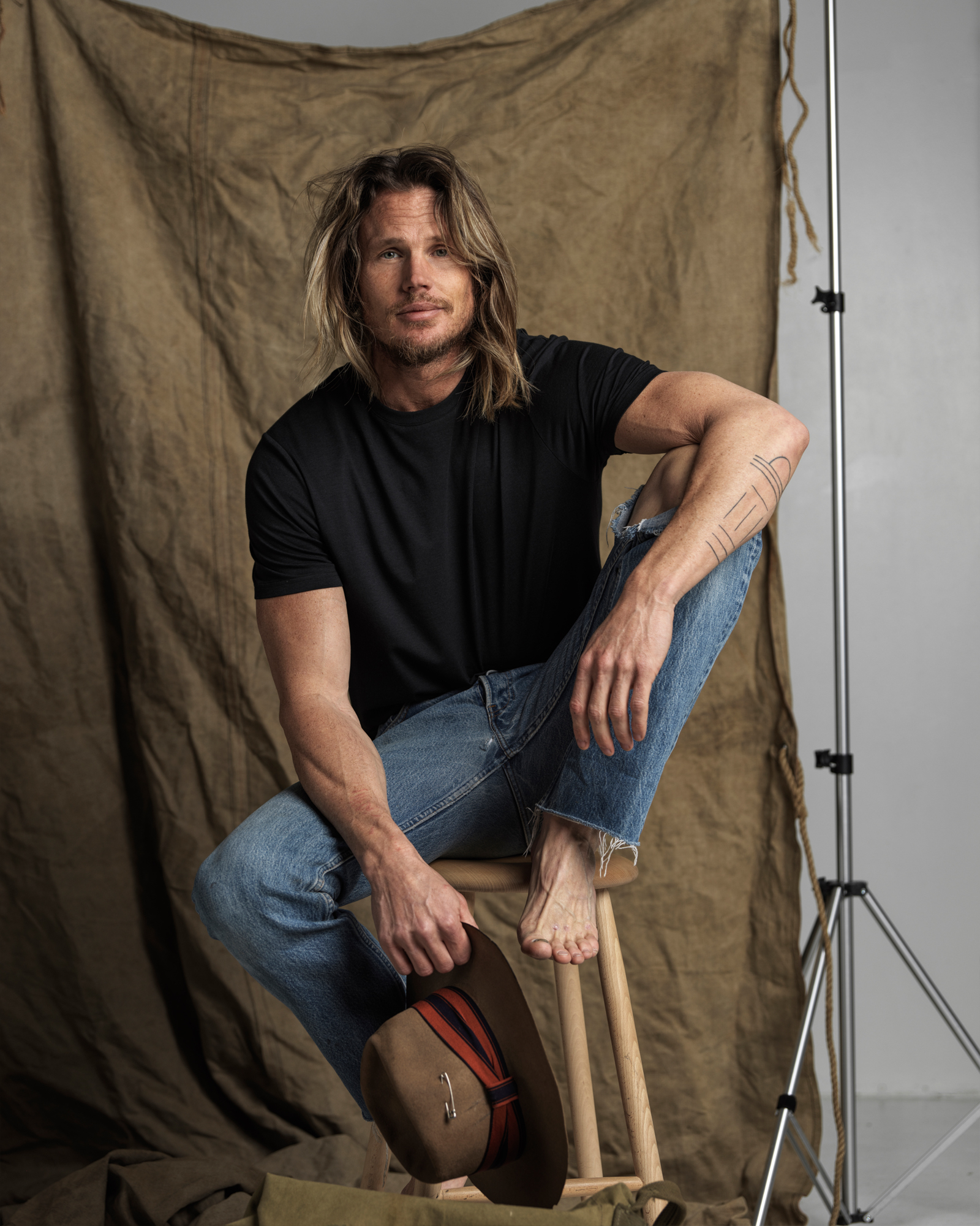 R-neck Tee Cotton | Navy -Resteröds R-neck Tee Cotton | Navy -Resteröds