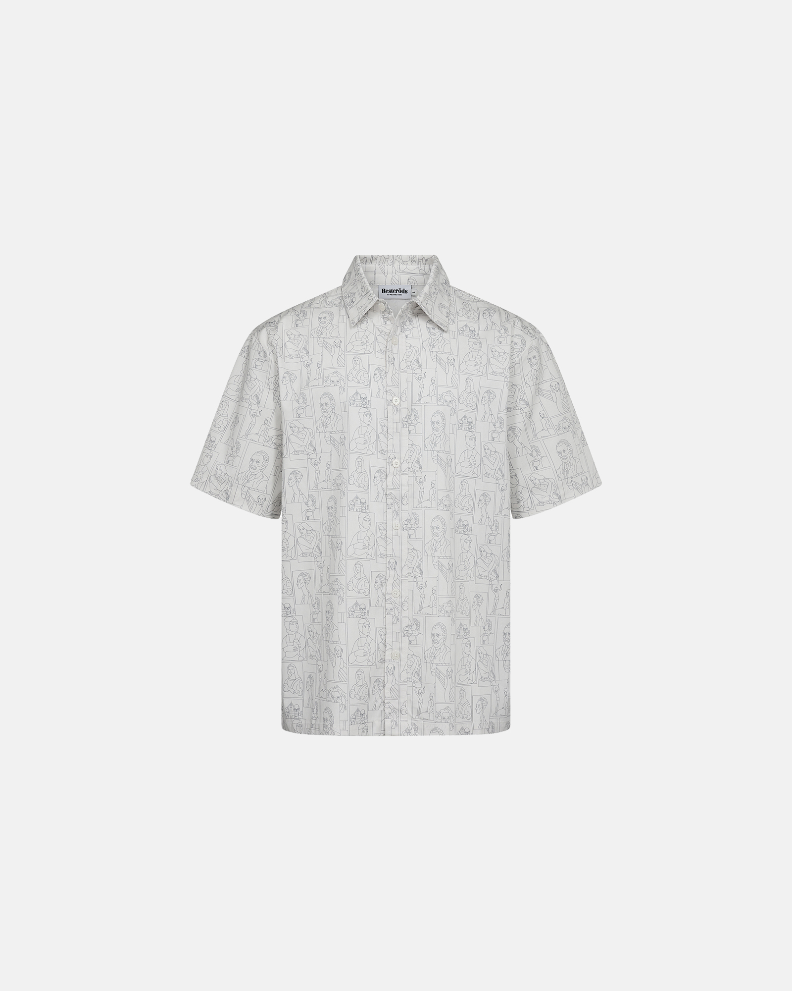 Shirt shortsleeved "Ron" | White print -Resteröds Shirt shortsleeved "Ron" | White print -Resteröds
