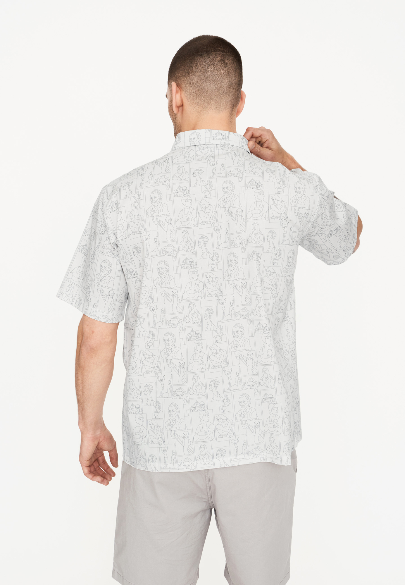 Shirt shortsleeved "Ron" | White print -Resteröds Shirt shortsleeved "Ron" | White print -Resteröds