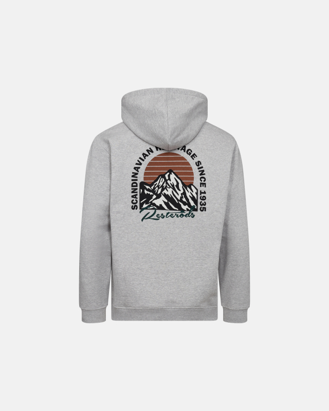Hoodie sweatshirt cotton | Light grey -Resteröds