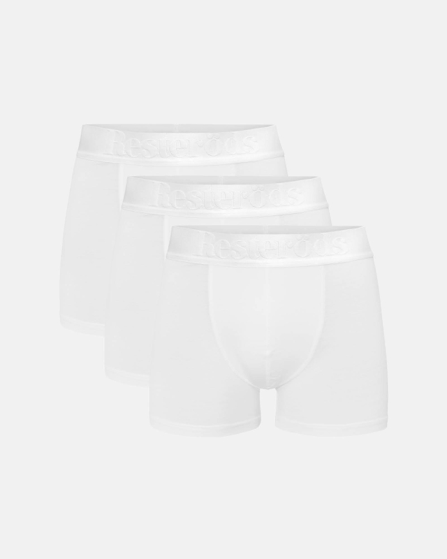 Boxers "Gunnar" Bamboo 3-pack | White -Resteröds