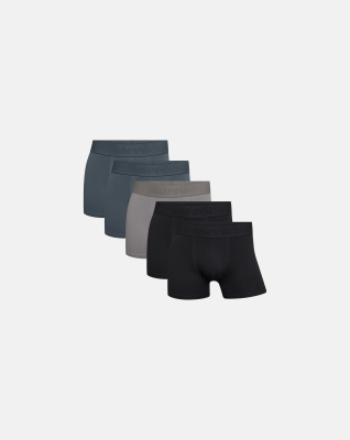 Boxers "Gunnar" GOTS cotton 5-pack | Black,Grey -Resteröds Boxers "Gunnar" GOTS cotton 5-pack | Black,Grey -Resteröds