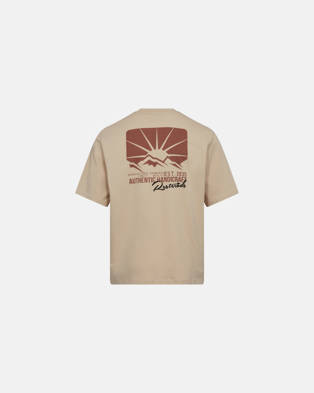 Mid sleeve Tee organic cotton | Sand -Resteröds