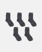 Socks Organic Cotton 5-pack | Stone Grey - Resteröds