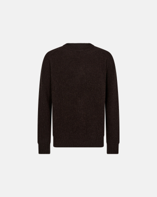 Knit pullover 'Michael' | Wool | Brown -Resteröds Knit pullover 'Michael' | Wool | Brown -Resteröds