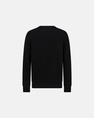 Knit Pullover "Michael", Wool, Black Knit Pullover "Michael", Wool, Black