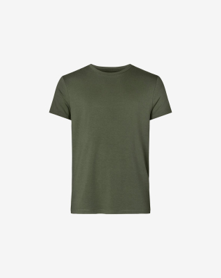 R-neck Tee Bamboo | Army -Resteröds R-neck Tee Bamboo | Army -Resteröds