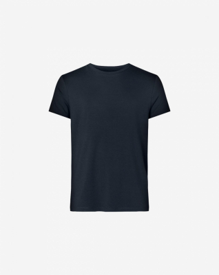 R-neck Tee Bamboo | Navy -Resteröds R-neck Tee Bamboo | Navy -Resteröds