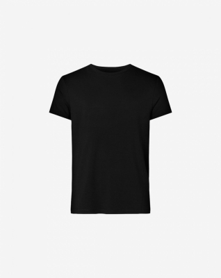 R-neck Tee Bamboo, Black R-neck Tee Bamboo, Black