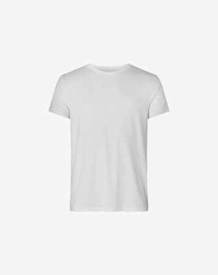 R-neck Tee Bamboo, White R-neck Tee Bamboo, White