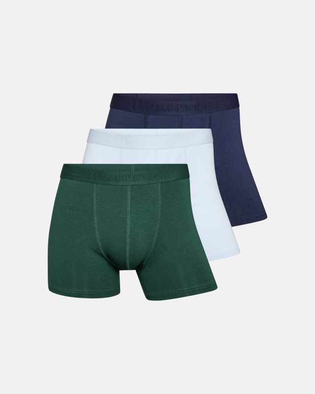 Boxers 'gunnar' 3-pack | Bamboo viscose | Blue/navy/green -Resteröds