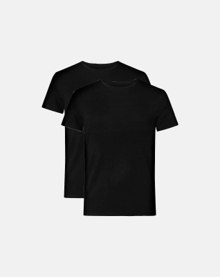 Tee Bamboo 2-pack, Black Tee Bamboo 2-pack, Black