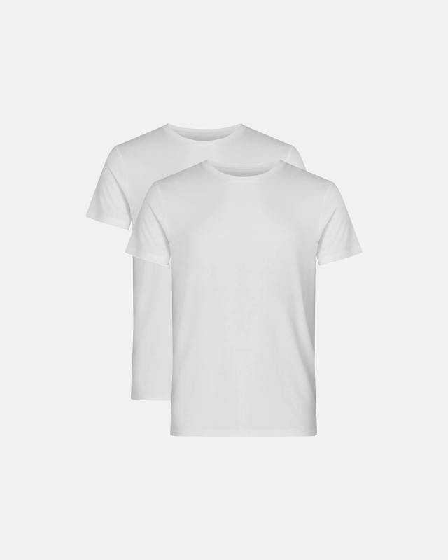 Tee Bamboo 2-pack | White -Resteröds