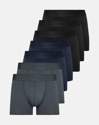 Boxers "Gunnar" 7-pack, Organic Cotton, Black/Blue/Grey Boxers "Gunnar" 7-pack, Organic Cotton, Black/Blue/Grey