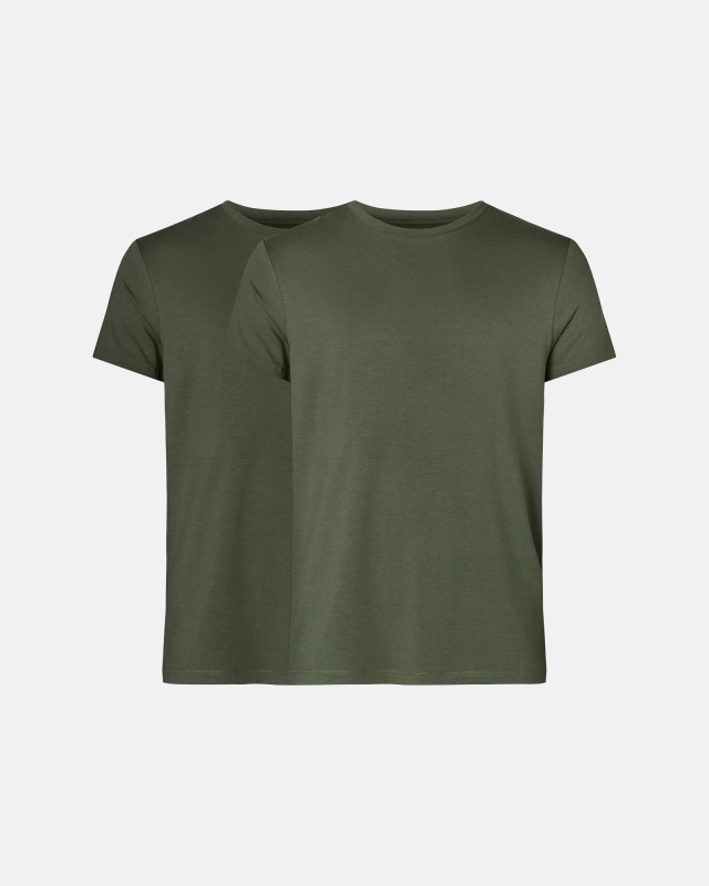 T-shirt 2-pack | 100% Organic Cotton | Olive -Resteröds
