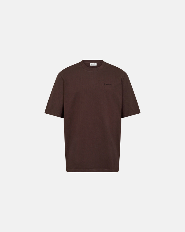 T-shirt with print "tas" | 100% cotton | Brown -Resteröds