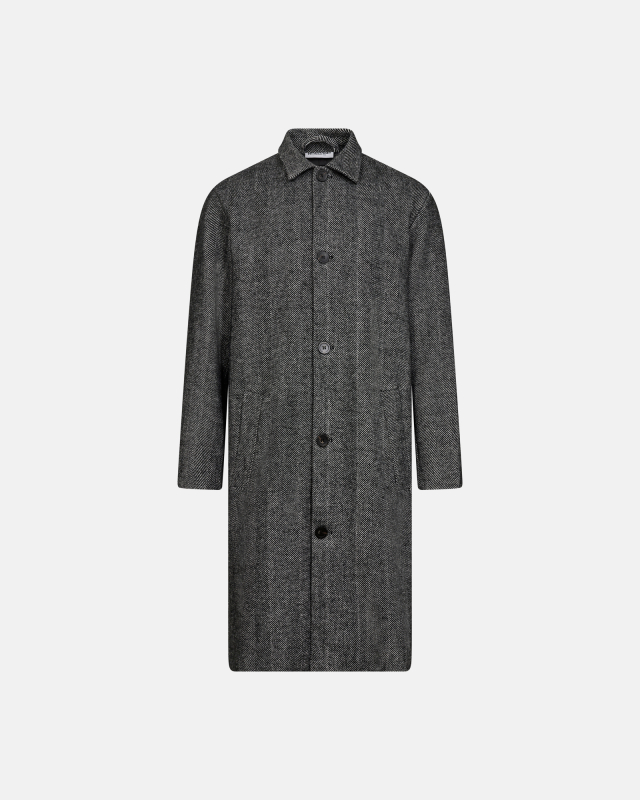 Coat 'Harrison' | Wool | Black -Resteröds
