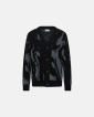 Jack cardigan | Wool | Black/Grey - Resteröds