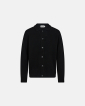 Knit Cardigan "Dean" | Wool | Black - Resteröds