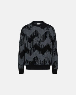 Pullover "Mick" | Wool | Black/Gray -Resteröds Pullover "Mick" | Wool | Black/Gray -Resteröds