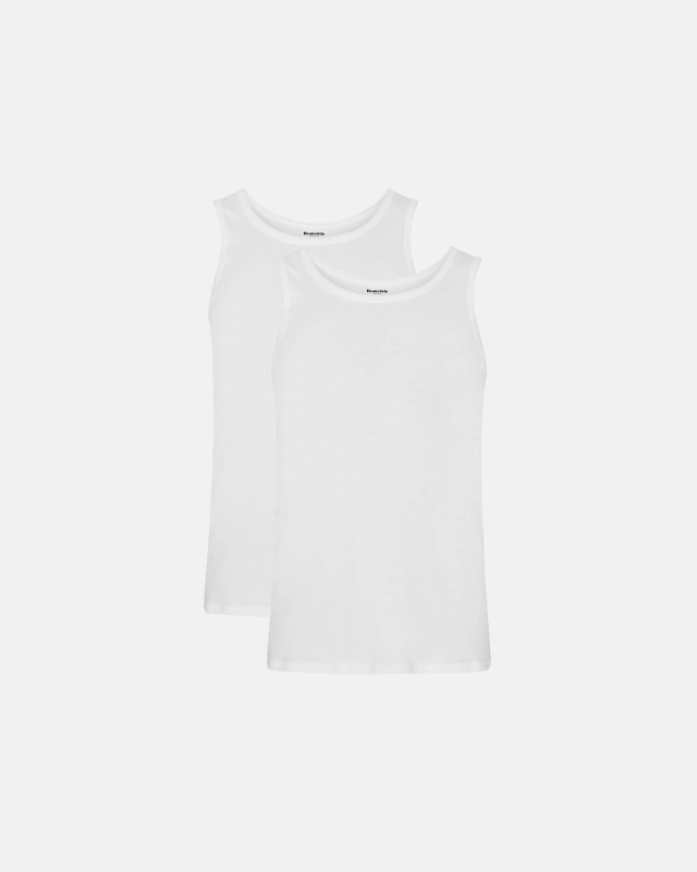 Tank Organic Cotton 2-pack | White -Resteröds